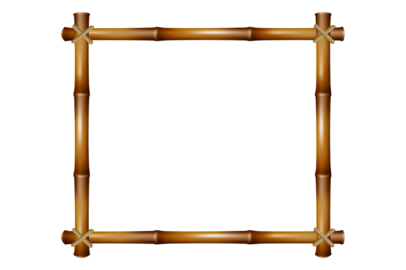 Bamboo Dry Stick Frame: Decorative Recta for Design