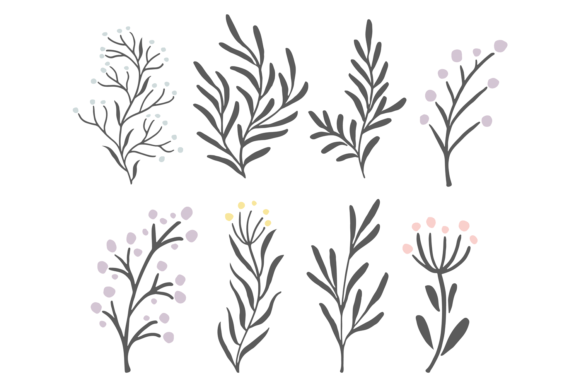 Botanical Branches Set: Decorative Flora