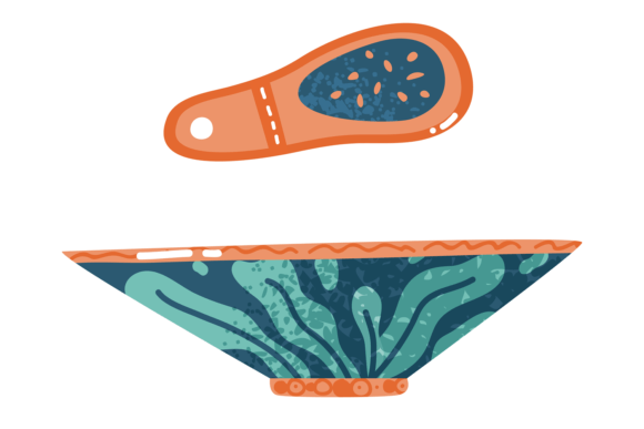 Decorative Bowl with Ceramic Brush: A Design Essential