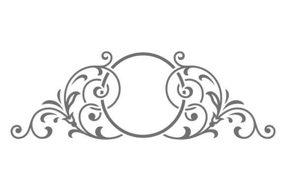 Decorative Monogram Elegant Round Frame