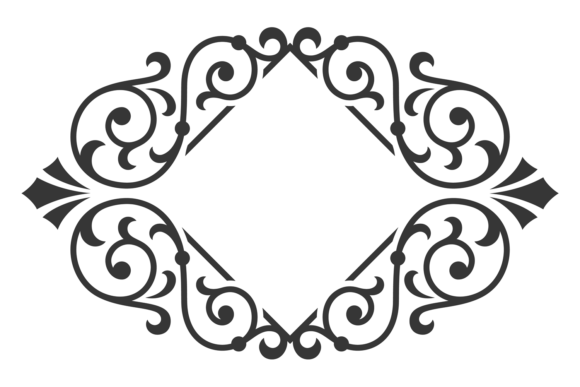 Decorative Monogram Template: Heraldic V