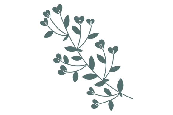 Decorative Natural Plant Branch. Botanic