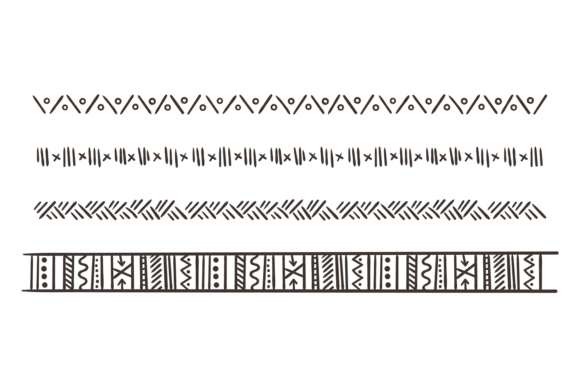 Decorative Pattern Line Set. Tribal Orna: A Practical Review of Vector Ornament Assets
