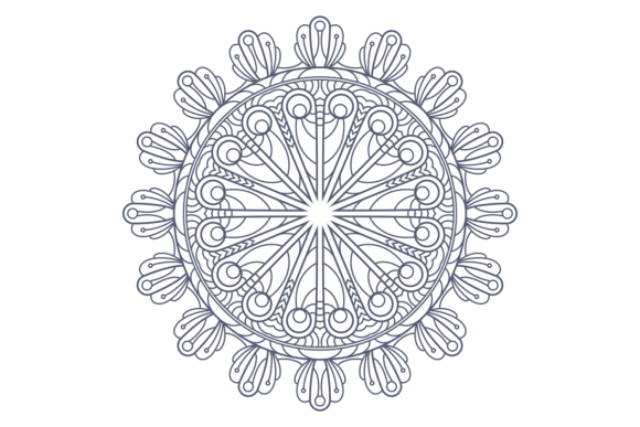 Decorative Radial Pattern. Ornate Mandal: A Versatile Design Element for Creative Projects
