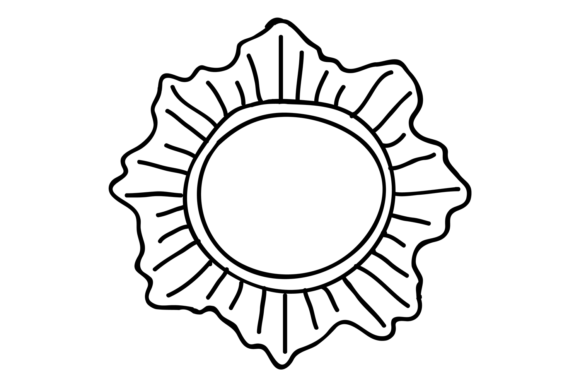 Decorative Round Frame. Empty Shape in S