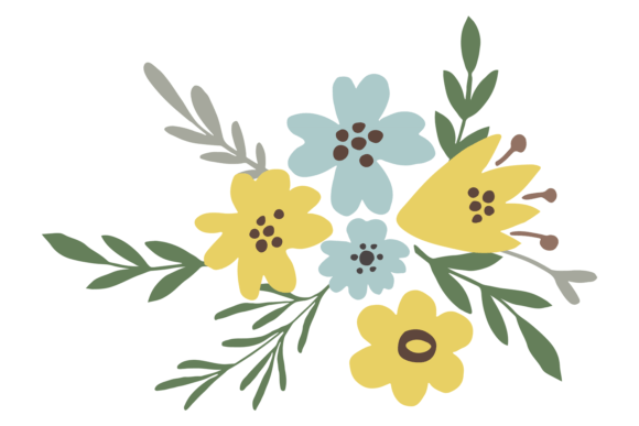 Elegant Decorative Bouquet. Green Leaves