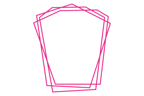Elegant Polygonal Border. Decorative Geo: A Functional Analysis of Modern Geometric Frames