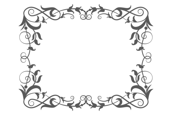 Filigree Frame. Decorative Floral Motif.