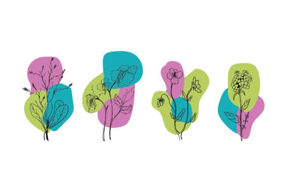 Floral Decorative Elements for Creative Projects