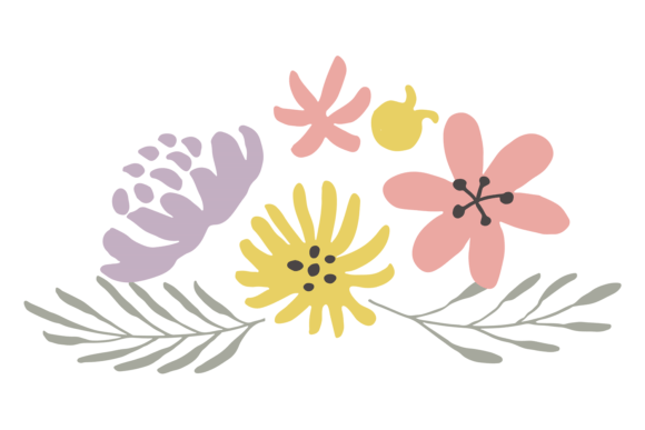 Floral Divider. Decorative Flower Botany: A Comprehensive Evaluation for Designers and Creators