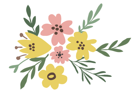 Garden Flowers Decorative Element. Natur