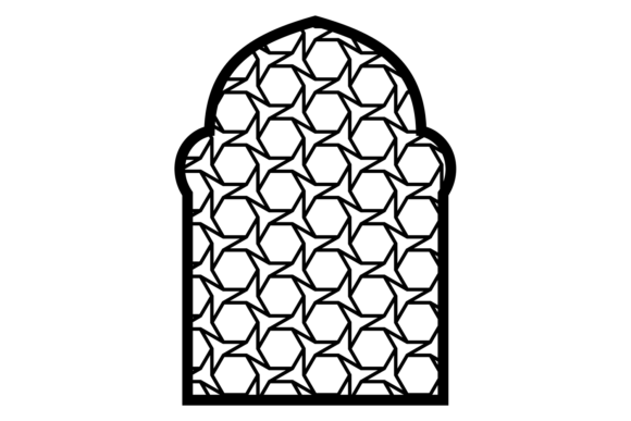 Islamic Ornate Window. Decorative Line P: A Practical Evaluation for Creative Professionals