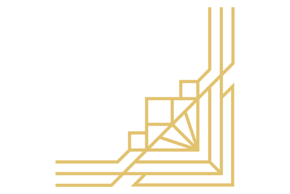 Luxury Golden Line Corner. Decorative Vi