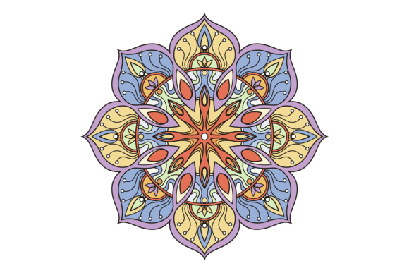 Mandala Symbol. Color Ornate Decorative: A Practical Guide to Using Ethnic Motifs Effectively