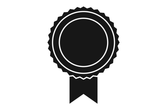 Round Decorative Seal Icon. Guaranteed Q