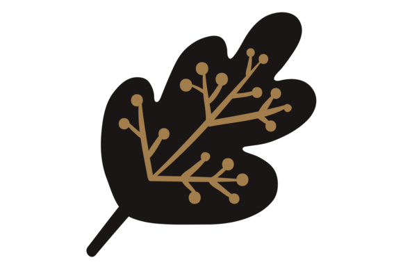Tree Leaf in Decorative Folk Style: A Practical Asset for Creative Projects
