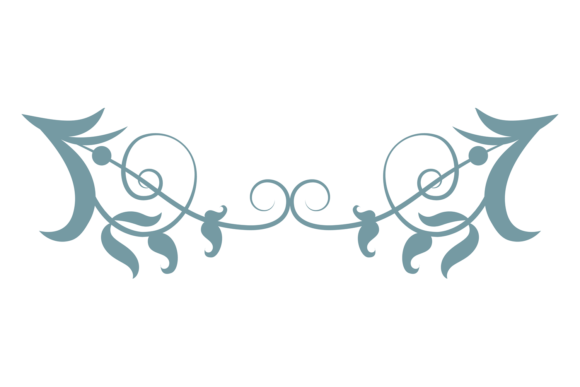 Vintage Floral Divider: Decorative Ornat